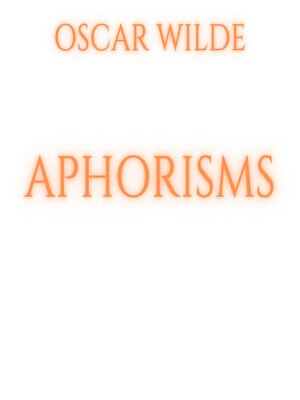 cover image of Aphorisms